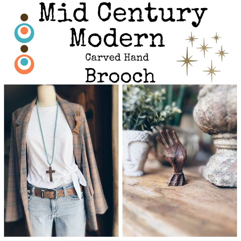 Brooch Mid Century Modern - image 2